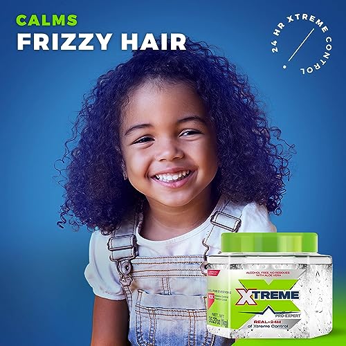 Xtreme Pro-Expert Alcohol-Free Hair Gel Pack of 2, 35.27 Oz Each - Strong Hold & Shine