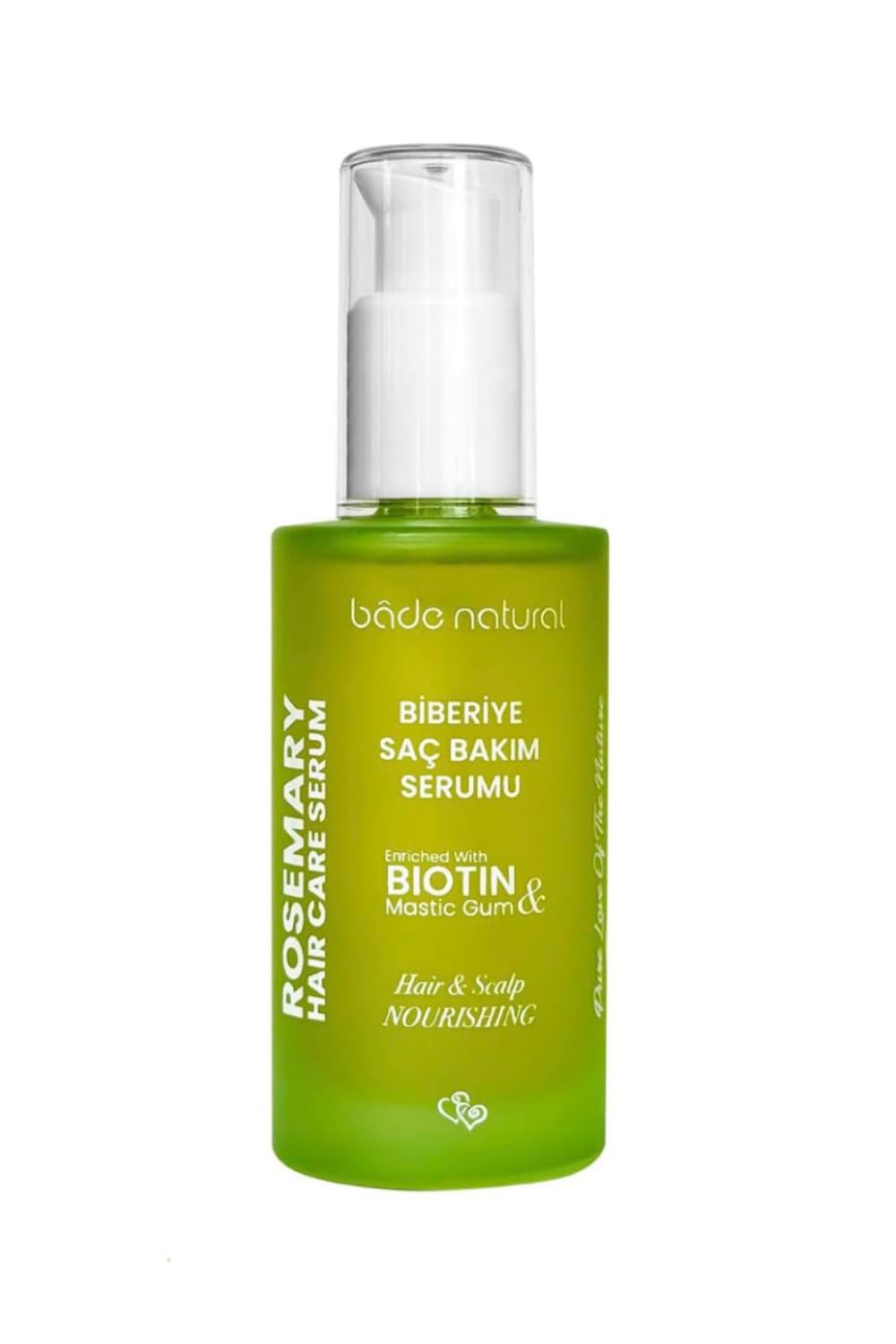 Bade Natural Hair Strengthening Serum with Rosemary Oil & Biotin – Natural Hair Care Formula for Thinning and Damaged Hair – Nourishing Scalp Oil with Argan & Vitamin B5 – 1.7 fl oz