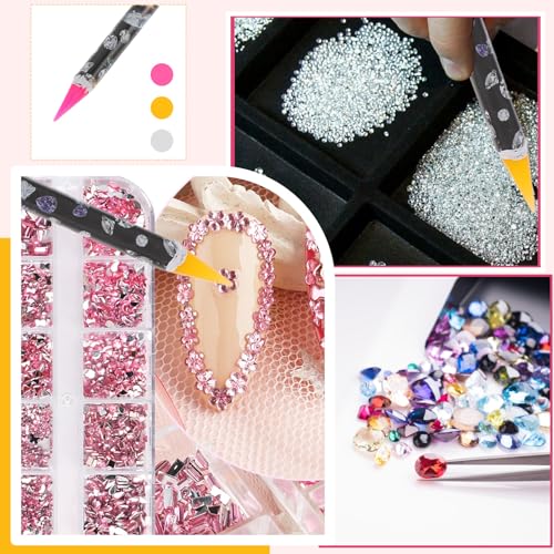 Rhinestone Picker Tools - 3 Pcs Self-Adhesive Wax Pencil Set