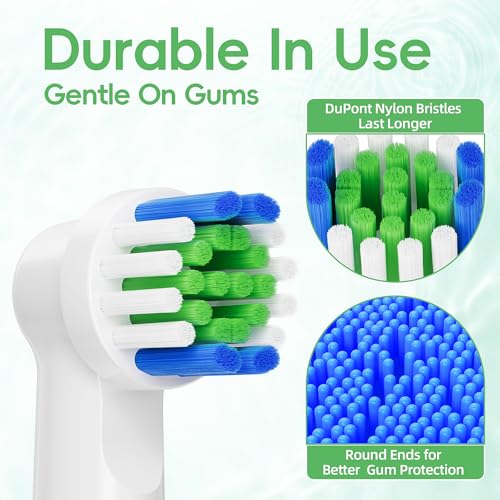 UUJ Replacement Toothbrush Heads for Oral-B, 8 Pack Soft Bristles