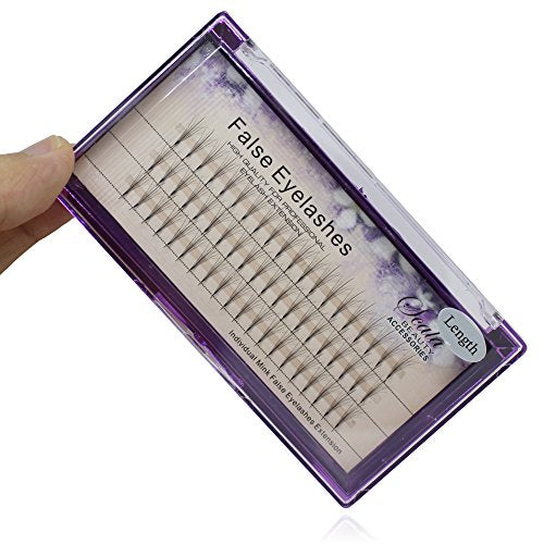 Bodermincer 9mm Mink Hair Eyelash Extensions 60Pcs 0.07mm C Curl, 5-Root Lashes