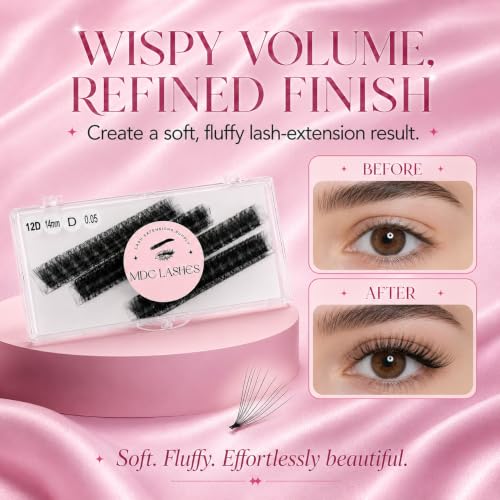 MDC LASHES 6D-0.07C Promade Lash Extensions Box of 1000 - 16mm