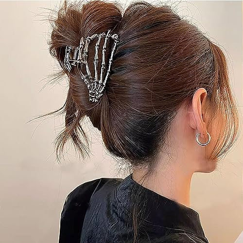 Skull Design Metal Hair Clip for Women - Halloween Hair Accessory