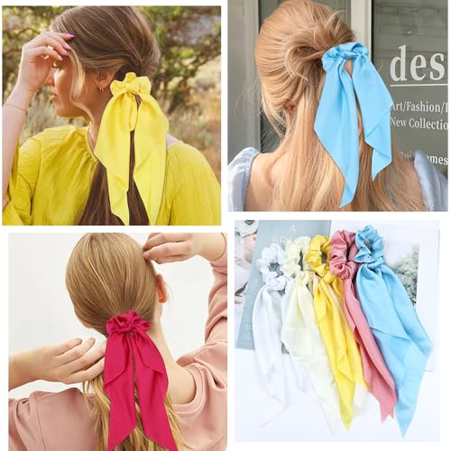 Lawie 10 Pack Satin Hair Ribbons & Scrunchies for Women & Girls