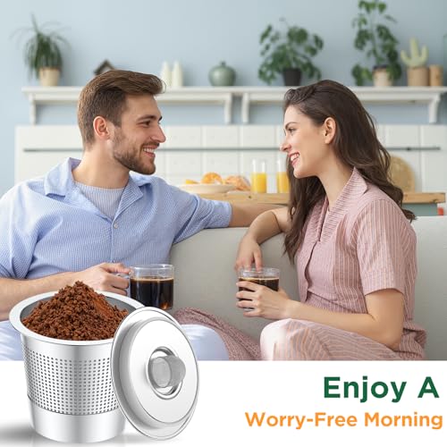 AANQQ Reusable K Cups for Keurig - Stainless Steel Coffee Pods 2-Pack