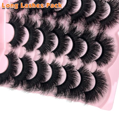 Loladook Fluffy 20mm Thick Faux Mink Strip Lashes - Cat Eye, Dramatic, Reusable