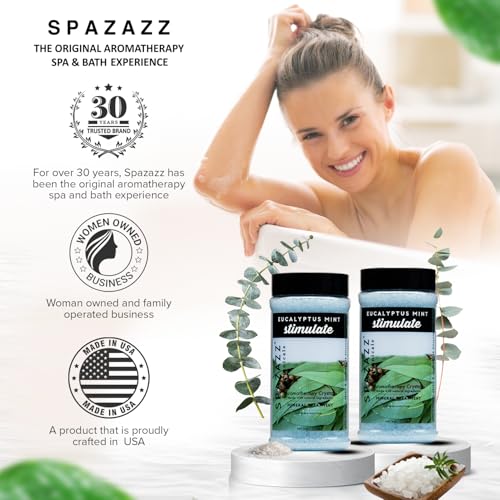 Spazazz Eucalyptus Mint Spa Crystals - 17oz Aromatherapy Bath Salt