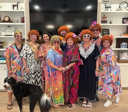 Short Curly Orange Afro Wig for 70s Disco Parties & Halloween