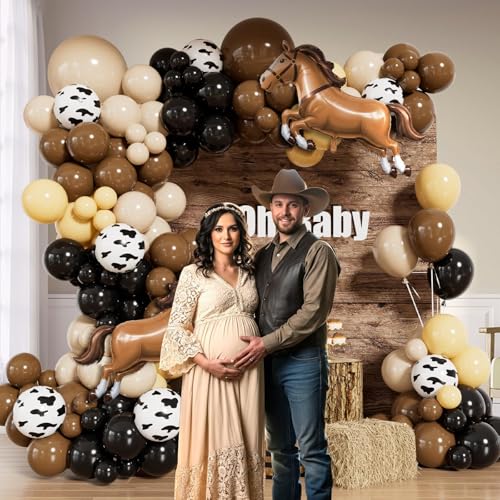 Western Cowboy Balloon Arch Kit - 36pcs Balloons for Baby Showers & Parties
