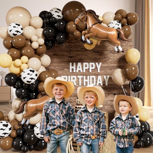 Western Cowboy Balloon Arch Kit - 36pcs Balloons for Baby Showers & Parties