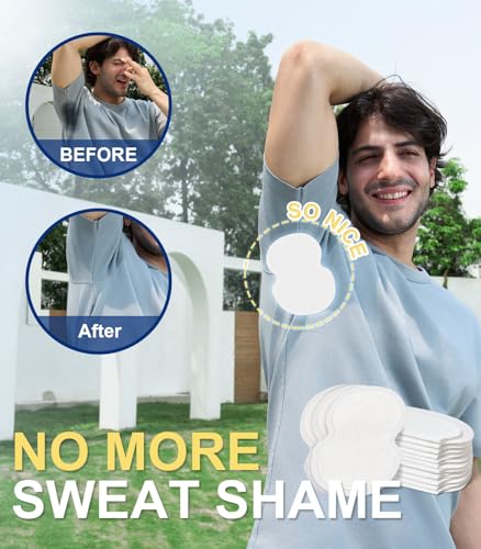 Underarm Sweat Pads 100 Pack - Breathable Invisible Absorption & Odor Control