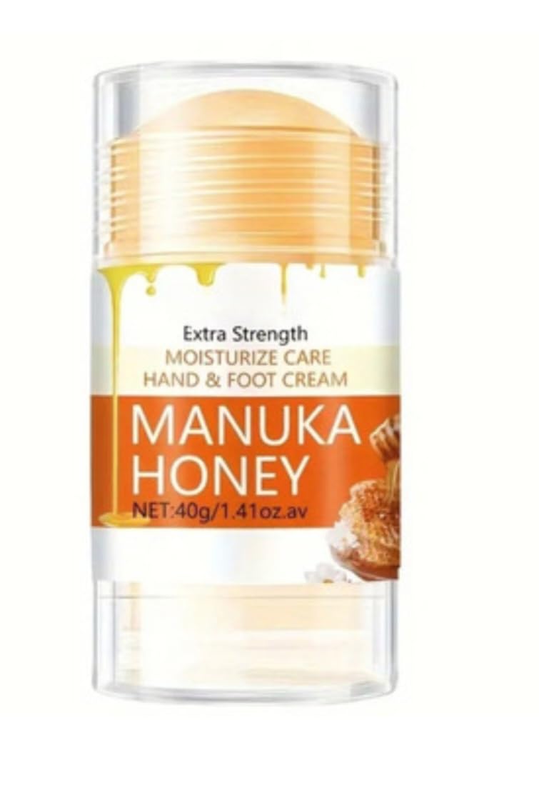 Manuka Honey Foot Hand Cream Stick Extra Strength for Dry & Cracked Feet Elbows Knees Heels Hands, Hydrates & Nourish Foot Care up to 8 hours 1.41 oz