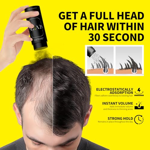 SEVICH Hair Fibers for Thinning Hair - 40g Dark Brown, Instant Volumizing Solution