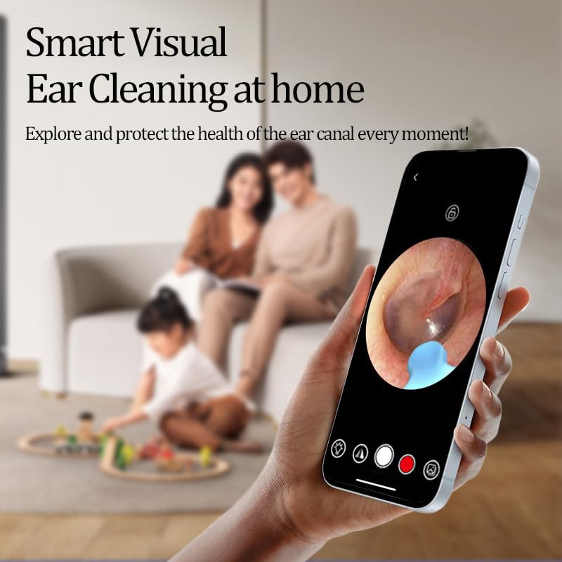 OKUBOX Ear Wax Removal Tool with Camera & Light - Waterproof Silicone Spoon