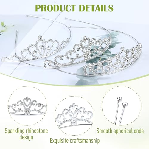 Lawie 10 Pack Rhinestone Tiaras for Women - Sparkling Crowns