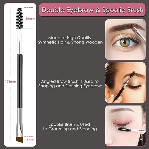 5-Piece Eye Brush Set for Makeup: Eyebrow, Eyeliner & Lash Tools
