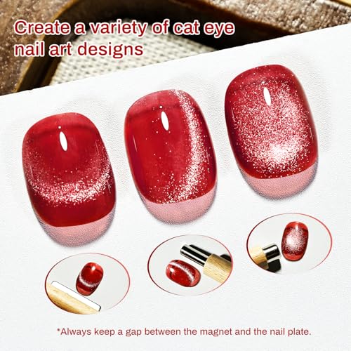 JODSONE 23-Piece Cat Eye Gel Nail Polish Set with Magnet and Base/Top Coat