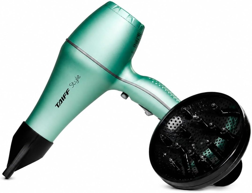 Hair Dryer with Diffuser - Fast Drying Ionic-Ceramic Frizz Control | Lightweight Travel-Friendly Mint 125V, 1875W