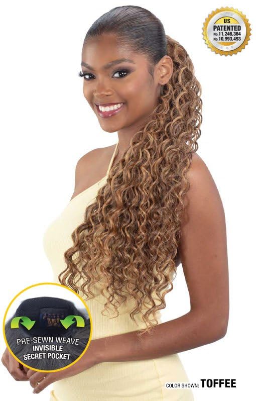 Shake-N-Go Organique Ponytail with Spanish Curl 26 inches - Dark Brown 2, 1 Pack