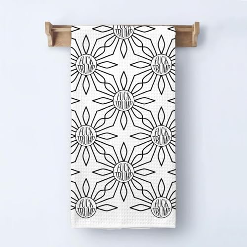 Funny Political Kitchen Towel - Retro 16x24 Waffle Weave Towel