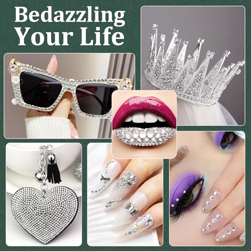 Flatback Rhinestones Craft Kit with B7000 Glue - 12 Sizes & Tools