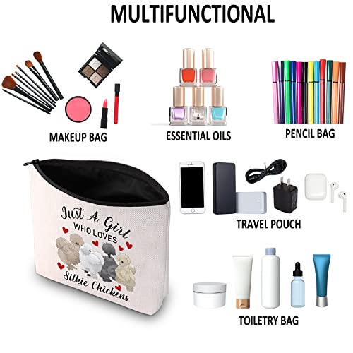 Who Loves Silkie Chickens Makeup Bag - G2TUP Cosmetic Pouch
