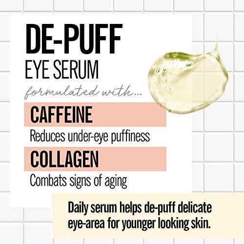 Valjean Labs DePuff Eye Serum with Caffeine & Collagen - 1 oz, Helps Reduce Puffiness & Signs of Aging, Paraben-Free, De Puff Variation
