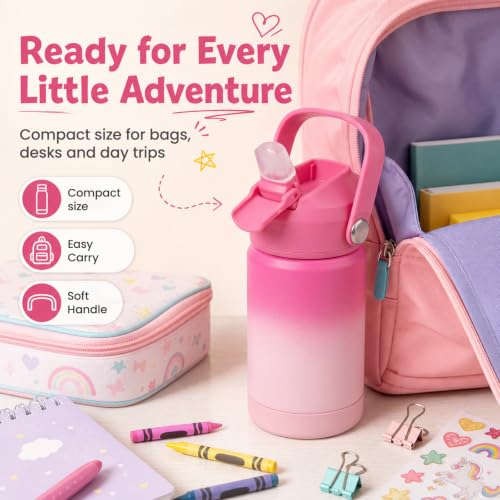 Konokyo 24 oz Insulated Stainless Steel Sports Water Bottle with Straw Lid - BPA-Free & Leak-Proof