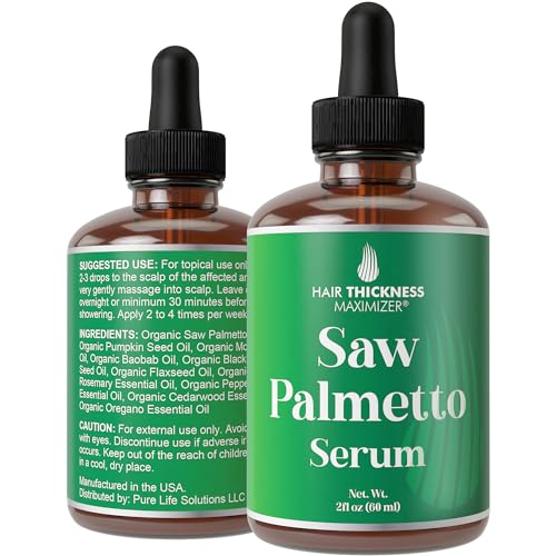 Saw Palmetto Hair Growth Serum with Rosemary & Peppermint - 2 Fl Oz