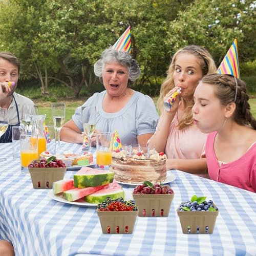 30 Pcs Natural Pulp Fiber Berry Baskets for Fruits & Vegetables