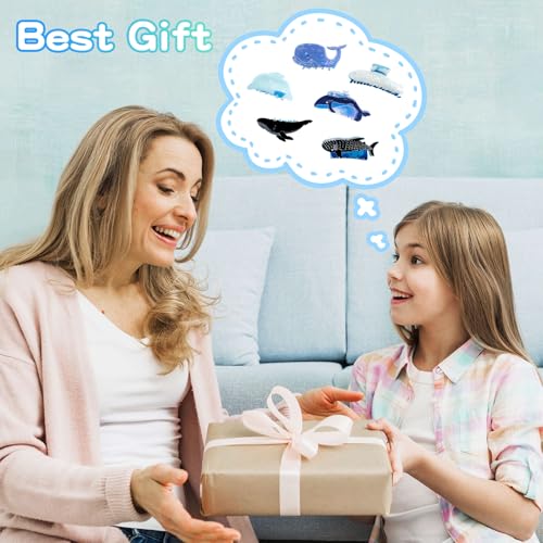 Kogcmeetl 6 Pcs Sea Animal Hair Clips - Cute Ocean Hair Accessories for Women & Girls | Marine Life Claw Clips for Thick & Thin Hair
