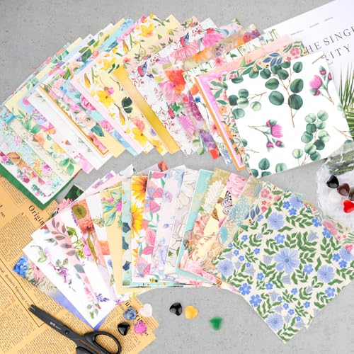 80-Pack Floral Napkins - Assorted Decorative Decoupage Designs for Parties