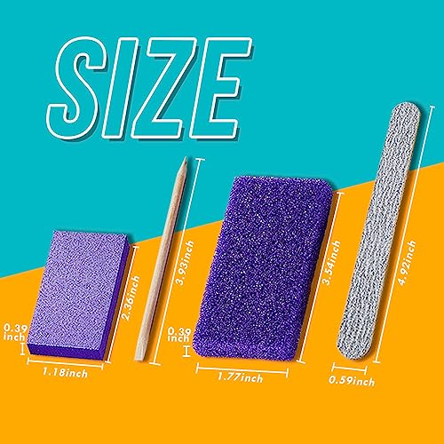 NOVAL 12 Count Disposable Manicure Pedicure Kit - 4 Piece Set