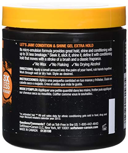 SoftSheen Carson Let's Jam Extra Hold Shining Gel 14oz (Pack of 6)