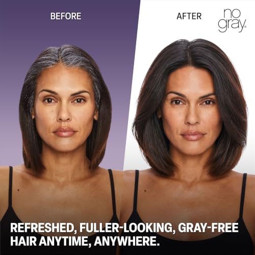 No Gray 4-in-1 Root Touch-Up Dry Shampoo Powder - Light to Medium Brown