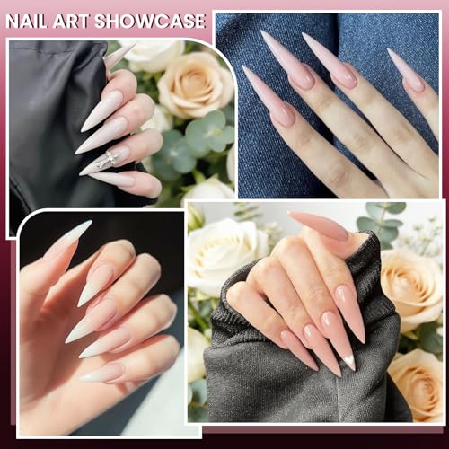 C12rtive Sandwich Nails Dual Forms 280Pcs Nail Extension Molds #48 for DIY & Professional Use