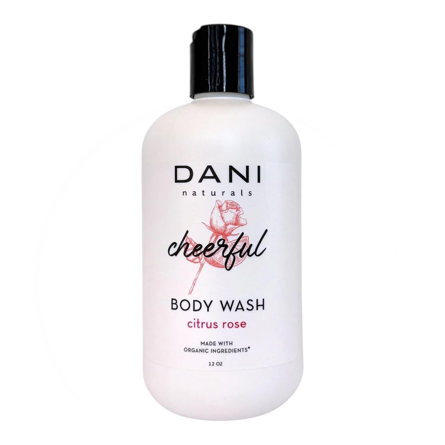 DANI Naturals Sandalwood Vanilla Body Wash - Vegan & Sulfate-Free | Organic Ingredients, 12 fl oz