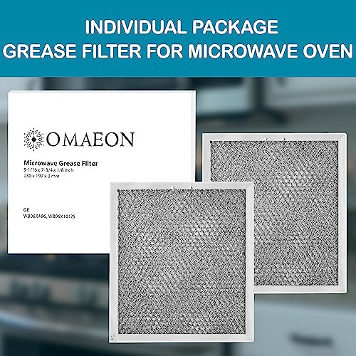 Microwave Grease Filter WB6X486 - Durable Aluminum Replacement (2-Pack)