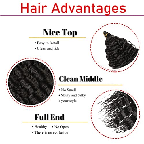 24-Inch Ocean Wave Crochet Braiding Hair Extensions - 3 Pack Pink