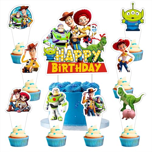 25Pcs Cartoon Wizard Theme Cupcake Toppers for Birthday Parties