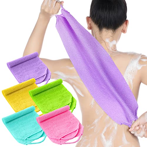 5 Pcs Back Scrubber for Shower Exfoliating Body with Handles
