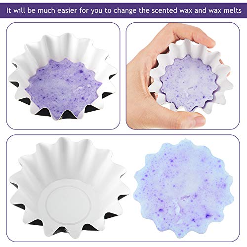 Boao 150 Pcs Reusable Wax Melt Liners, Leakproof Cups for Electric Warmers