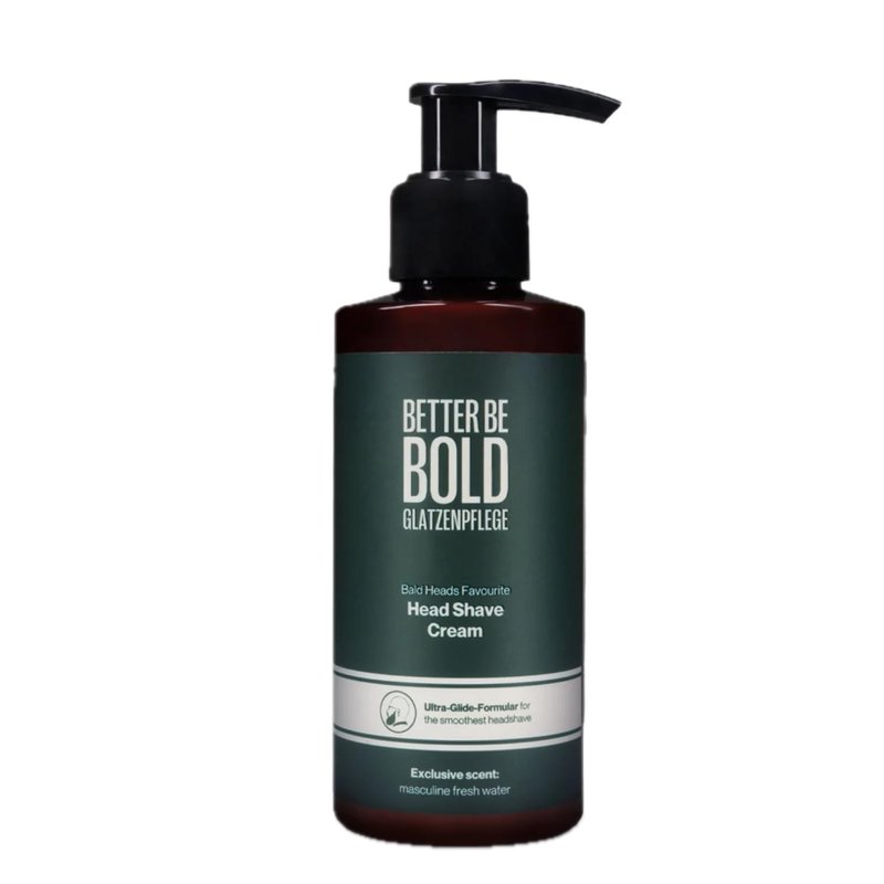 BETTER BE BOLD – Head Shave Cream 150 ml I Smooth Bald Head Shaving Cream for Men I Moisturizing Formula for Clean Razor Glide I Reduces Irritation on Scalp I Men Shave Cream