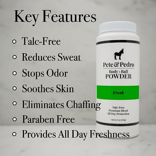 Pete & Pedro Fresh Body & Ball Powder - Talc-Free Deodorant, 4.4 oz