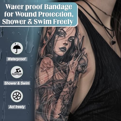 Tattoo Aftercare Bandage Roll 8in x 10 Yard - Waterproof Skin Repair Tape