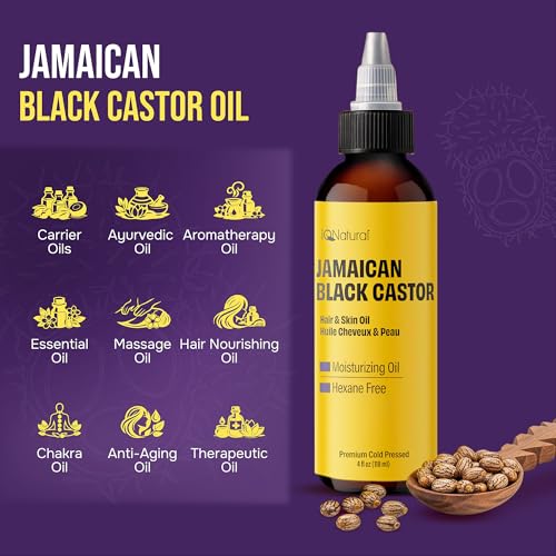 Organic Jamaican Black Castor Oil - 4oz for Hair Growth & Scalp Care
