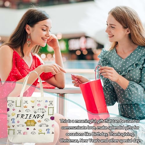 Friends Canvas Tote Bag - Reusable Cotton Bag for Shopping & Travel