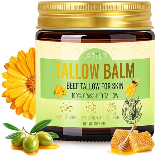 Organic Beef Tallow Balm for Face & Body - 4oz Moisturizer