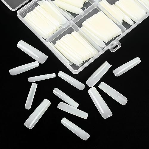 240 Pcs Tapered Square Natural Nail Tips for Acrylic Nails