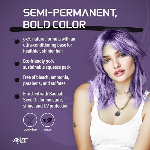 Splat Naturals Semi-Permanent Hair Color - Vibrant Purple, 6 fl. oz